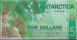 !!! ANTARCTICA - 5 DOLARI 2008 - UNC / POLIMER / CEA DIN SCAN