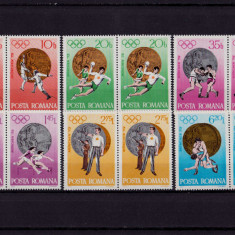 RO 1972 LP 805 ,"JO Munchen - Medalii Olimpice " , serie pereche H , MNH