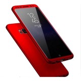 Cumpara ieftin Husa 360 Samsung Galaxy S8, Plastic, Rosu - Protectie Integrala