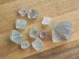 Specimen minerale - Lot 10 cristale FLUORINA (CC2-L4), Naturala, Florit