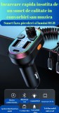 Reduceri.Incarcator rapid masina type C, PD 25w, bluetooth,handsfre,RGB,radio FM, Oem