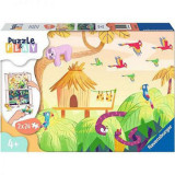 PUZZLE SI JOC EXPEDITIE IN JUNGLA, 2x24 PIESE, Ravensburger