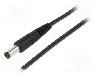 Cablu alimentare DC, cabluri, DC 5,5/1,7 mufa, negru, 1,5m, WEST POL - P55-TT-T050-150BK