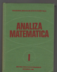 C9272 ANALIZA MATEMATICA, VOL. 1, I - UNIVRSITATEA BUCURESTI, SOLOMON MARCUS foto