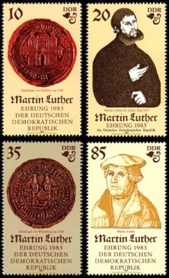 DDR 1982 - Martin Luther, personalități, religie, istorie, serie neuzata foto