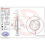 Set disc frana Mercedes Clasa C (W203) 05.00-12.07, Clasa C Coupe (Cl203) 03.01-06.11, Clasa C T-Model (S202) 06.96-03.01, Clasa C T-Model (S203) 03.