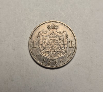 1 leu 1884 Piesa Superba de Colectie foto