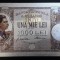 1000 LEI 1934 (REPLICA/REPRODUCERE) POLIMER (PLASTIC) PLACATA CU ARGINT 999&permil;