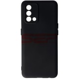Husa Silicon Neagra Oppo A74 4G, High Copy, Protectie Camera