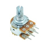 Potentiometru rotativ stereo 100k logaritmic pini scurti