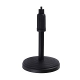 Cumpara ieftin Mini suport extensibil cu talpa rotunda si filet prindere universal 1/4 pentru ringlight, mcrofoane, Negru, Oem