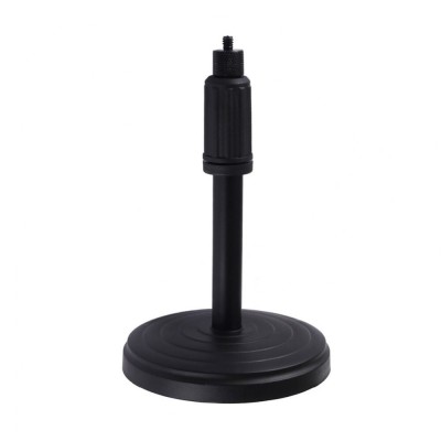 Mini suport extensibil cu talpa rotunda si filet prindere universal 1/4 pentru ringlight, mcrofoane, Negru foto