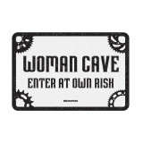 Placa Metalica Oxford Garage Woman Cave