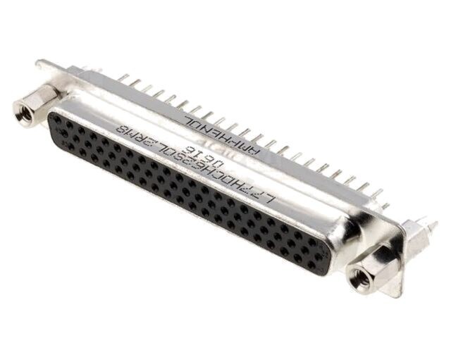 Conector D-Sub HD 62 pini, mamă THT