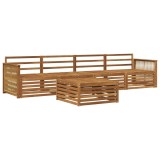vidaXL Set de canapele de exterior 5 pcs natural Lemn Solid de Acacia 3382997