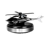 Odorizant auto cu incarcare solara, baza antiderapanta, Ulei parfumat si pipeta incluse, model elicopter