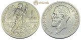 (M107) 1 Leu 1910 Brussels Argint Romania - Km  42