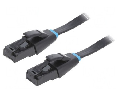 Cablul Patch Cord U/UTP 6 Litat OFC PVC Negru 2m 32AWG Plat foto