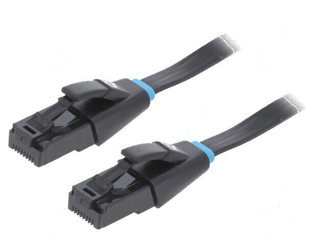 Cablul Patch Cord U/UTP 6 Litat OFC PVC Negru 2m 32AWG Plat