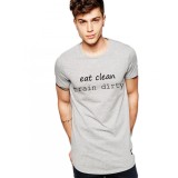 Tricou gri barbati - Eat Clean Train Dirty - L