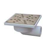 Sifon pardoseala, 150 x 150 mm, PP + inox, iesire laterala D 50 mm