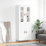 VidaXL Dulap &icirc;nalt, alb, 69,5x34x180 cm, lemn compozit
