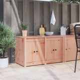 vidaXL Dulap Bucătărie Maro 106x55x64cm Lemn Masiv Pin | Bufet Depozitare Rafturi Uși