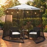 Cumpara ieftin Plasa tantari, muste si alte insecte, pentru umbrela de gradina, material Oxford, negru, 300x230 cm