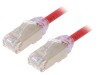 Patch cord F/UTP Cat6a roșu 5m 28AWG LSZH
