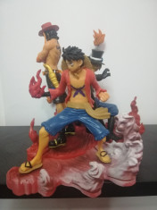 Set figurine Monkey D Luffy&amp;amp;Portgas?D? Ace&amp;amp;Sabo, 16CM, Anime One Piece foto