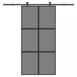VidaXL Ușă glisantă cu set de feronerie sticlă temperată și aluminiu