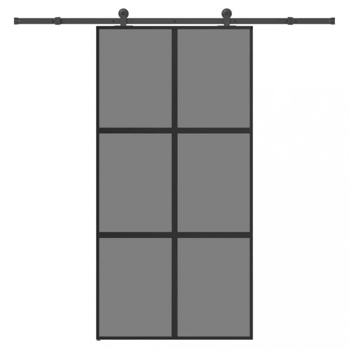 vidaXL Ușă glisantă cu set de feronerie sticlă temperată și aluminiu 3332988