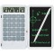 Calculator de mana reincarcabil cu tabla de scris, flippy, calculator portabil, ecran lcd, afisaj cu 12 cifre, ecran de 15 cm, culoare alb