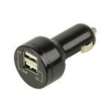 Incarcator auto Carpoint pentru USB de la priza auto 12V/24V cu 2 iesiri 2.1A pentru Ipad si de 1A pt.alte aplicatii Kft Auto