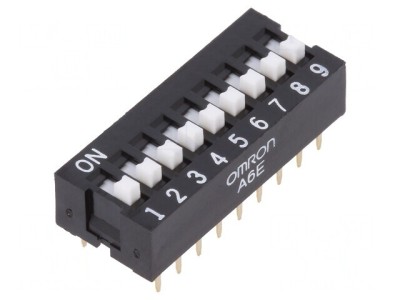 Comutator DIP-SWITCH 9 Secțiuni ON-OFF 24VDC foto