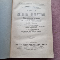 MANUALE DI MEDICINA OPERATORIA - CARLO LOBKER (CARTE IN LIMBA ITALIANA)