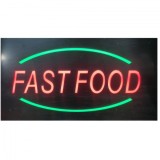 Reclama Luminoasa Panou tip Neon LED Fast-Food 50x25cm KNH