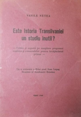 ESTE ISTORIA TRANSILVANIEI UN STUDIU INUTIL ? foto