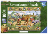 Cumpara ieftin Puzzle dinozauri, 100 piese, Ravensburger