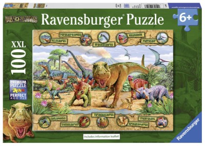 Puzzle dinozauri, 100 piese foto