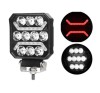 Lampa LED Auto 12V 24V 15W 1500lm Spot Alb/Rosu Offroad Camion Tractor SUV 4x4 ATV IP67 ECE R10