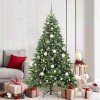 Brad de Crăciun artificial cu 300 LED Verde 180 cm PE și PVC