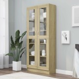 VidaXL Dulap vitrină, stejar sonoma 82,5x30,5x185,5 cm lemn prelucrat
