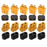 Conector XT60 &ndash; Set 5 bucăți mamă + tată, mufe conectori pentru baterii Li-Ion, LiPo și LiFePO4