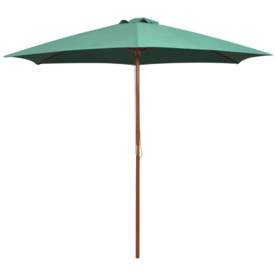 Umbrela de soare cu stalp de lemn 270 x 270 cm, verde GartenMobel Dekor foto