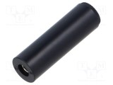 Conector banană 4mm negru 16A 30V AC 60V DC Hirschmann T&amp;M cositorit