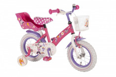 Bicicleta pentru fete ajustabila din otel cu roti ajutatoare 14&amp;amp;quot; EandL CYCLES Minnie Mouse foto