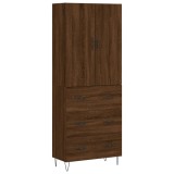 Cumpara ieftin Dulap inalt, stejar maro, 69,5x34x180 cm, lemn compozit