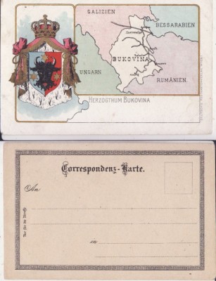 Harta ( Bucovina)-Litografie - RR foto