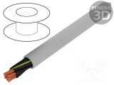 Cablu JZ-500 12G1,5mm2 neecranat 300V 500V Cu litat gri HELUKABEL